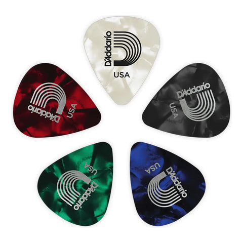 Paquete De 10 Púas 1.25 Mm P/guitarra Planet Waves 1cap7-10 Perlado/multicolor Púas Para Instrumentos De Cuerdas