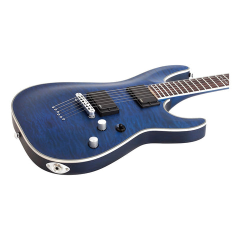 Guitarra Schecter C-1 Platinum See Thru Midnight Blue Color Azul Acero Material Del Diapasón Ébano Orientación De La Mano Diestro