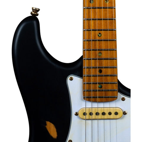 Guitarra Eléctrica 6 Cuerdas Jet Guitars Js-800 Relic Black Diestro Negro Maple Tostado