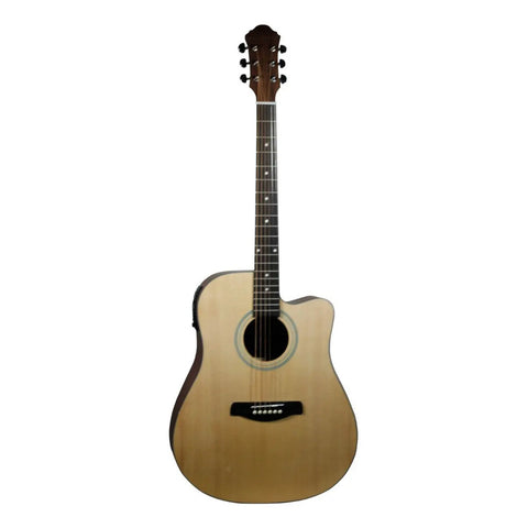 Guitarra Electroacústica Tipo Texana La Sevillana Tx100ceqss Natural