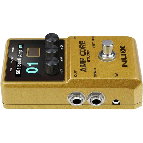 Pedal Simulador De Amplificadores Nux Nca-1 Amp Core Studio Dorado