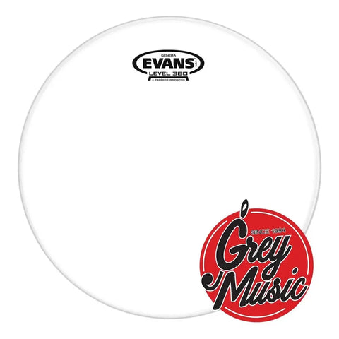 Parche Resonante Tom De 12 PuLG Clear Genera Evans Tt12gr Blanco