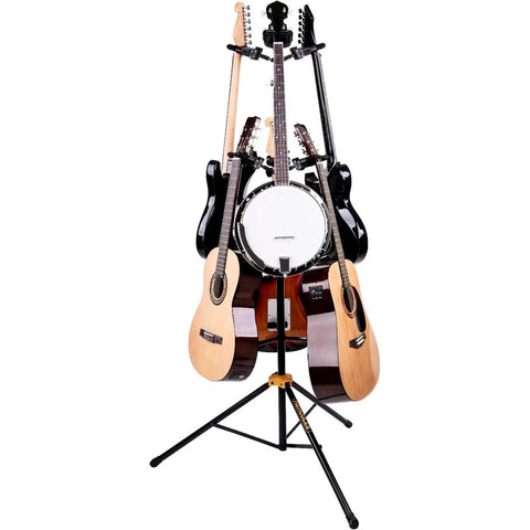 Soporte Para 6 Guitarras Auto Grip Hercules Gs526b Plus Negro