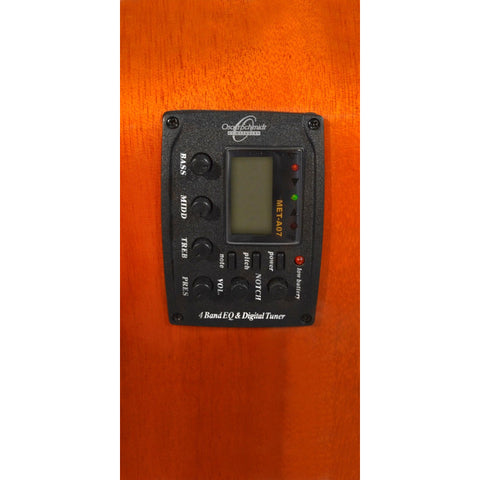 Guitarra Electroacustica Flameado Oscar Schmidt Og2cef Fys Amarillo Flameado Sombreado Derecha