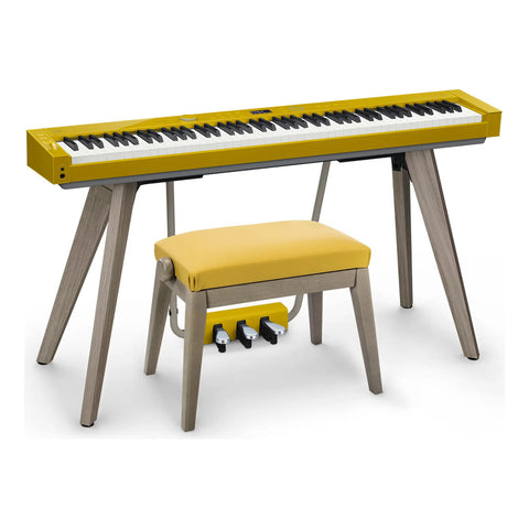 Banco Para Piano Casio Bg50-hm Altura Ajustable, Amarillo Amarillo