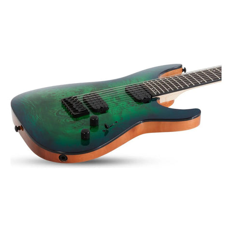 Guitarra Eléctrica Schecter C-7 Pro Caoba Aqua Burst Diapasón Wengué Diestro