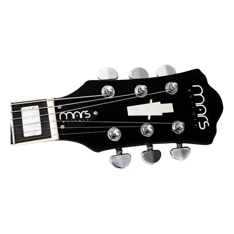 Guitarra Electrica Mars Lp Style Standard Satin Blue Hh Diestro Azul Satinado Palo De Rosa