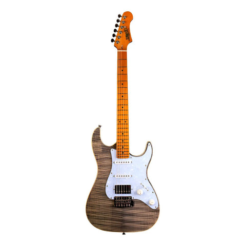 Guitarra Eléctrica Transparent Black Jet Guitars Js450 Diestro
