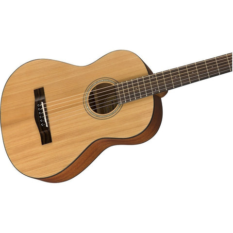 Guitarra Acústica Natural De Tamaño 3/4 Fender Fa-15 Natural Diestro