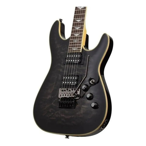 Guitarra Eléctrica Schecter Omen Extreme-fr Caoba Brillante Negra Diestro See-thru Black Palo De Rosa