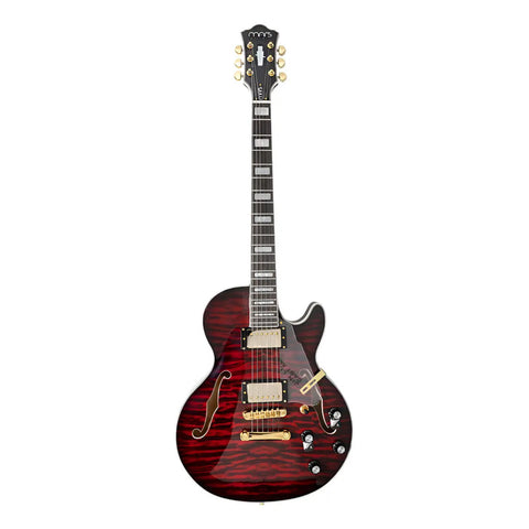Guitarra Eléctrica 6 Cuerdas Mars Les Paul Jazz Red Color Rojo Material Del Diapasón Palo De Rosa Orientación De La Mano Diestro