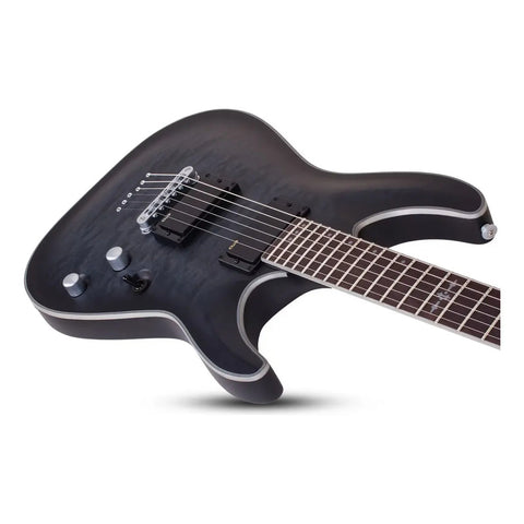 Guitarra Schecter Electrica Modelo C-1 Platinum Spr Diestro Satin Purple Burst Ébano Violeta Oscuro