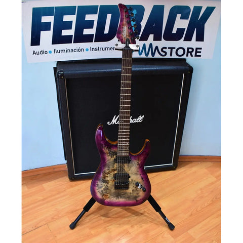 Guitarra Electrica Aurora Burst 6 Cuerdas  Schecter  C-6 Pro Diestro Aurora Burst Wengué