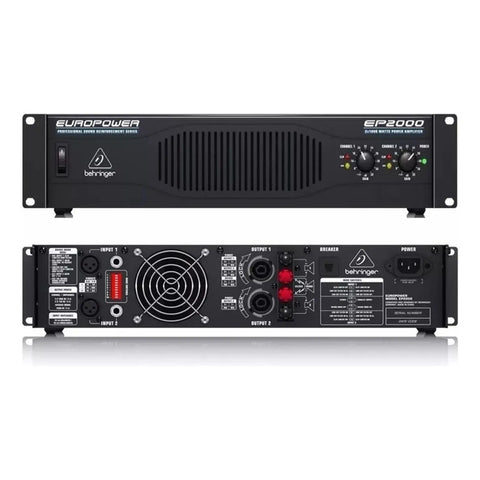 Amplificador Behringer Europower Ep 2000 De 500 W Con 2 Canales Negro