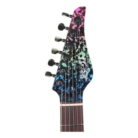 Guitarra Eléctrica Jet Guitars Js-50 Elite Art Blue Diestro Azul Palisadro