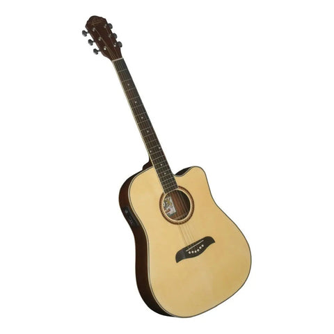 Guitarra Electroacústica Oscar Schmidt Og2ce Para Diestros Natural Brillante Diestro