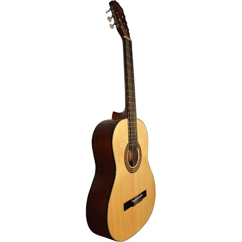 La Sevillana N-3 Guitarra Clásica Acústica Cuerdas Nylon Color Natural Orientación De La Mano Derecha