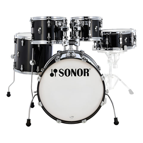Batería De 5 Pzas Negra Sin Stands Sonor Aq2 Studio Set Negro Transparente Burst (sonor)