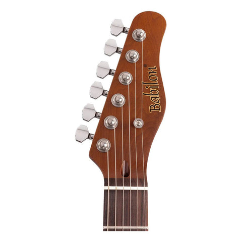 Guitarra Eléctrica Con Case Serie Unique Leggend-am Babilon Color Amarillo