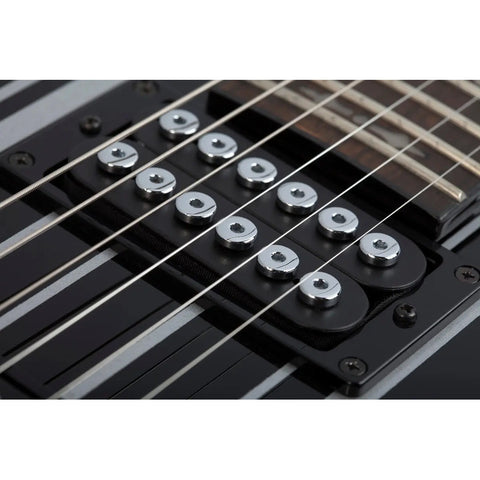 Guitarra Electrica Solida Schecter Synyster Standard Diestro Gloss Black With Silver Pin Stripes Ébano