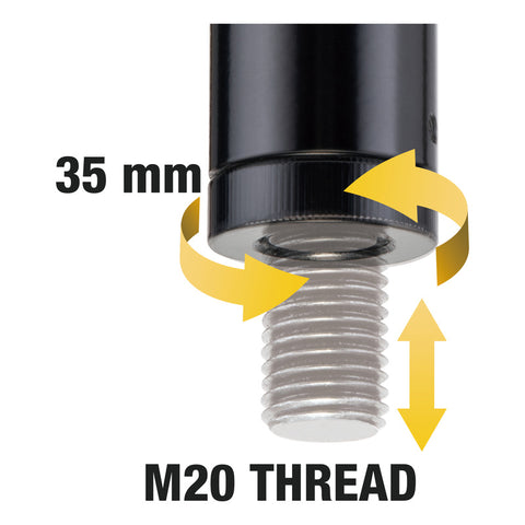 Pack 2 Postes Adaptador Rosca Para Bafles Hercules Ss350bb Negro