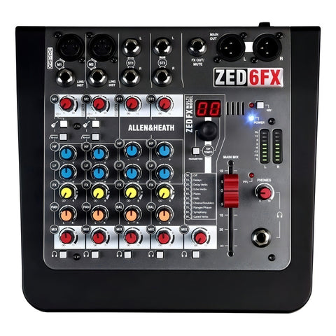 Allen & Heath Zed-6fx Mezclador De 6 Canales En Vivo + Grab