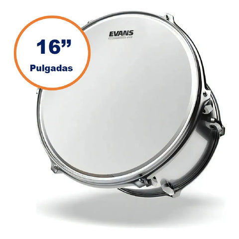 Parche Blanco Rugoso Para Tom De 16 Pulgadas Evans B16uv2