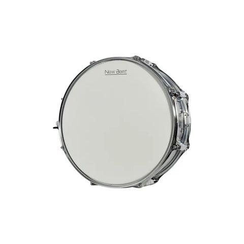 New Beat Nb-sk1455 Tarola Acero 14 X 5.5 Pulgadas Con Atril Color Del Casco Plateado
