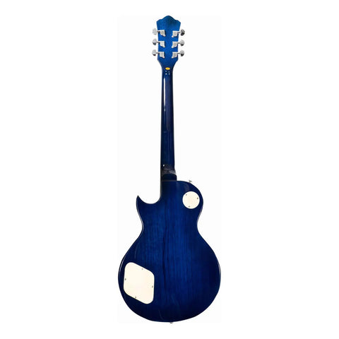 Guitarra Electrica Mars Lp Style Standard Satin Blue Hh Diestro Azul Satinado Palo De Rosa