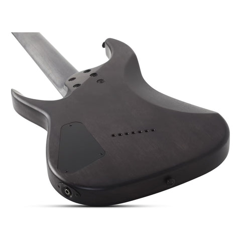 Guitarra 7 Cuerdas Schecter Omen Elite-7 Multiscale Charcoal Diestro Dorado Oscuro Palo De Rosa