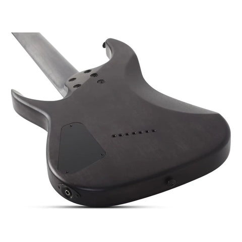 Guitarra 7 Cuerdas Schecter Omen Elite-7 Multiscale Charcoal Diestro Dorado Oscuro Palo De Rosa
