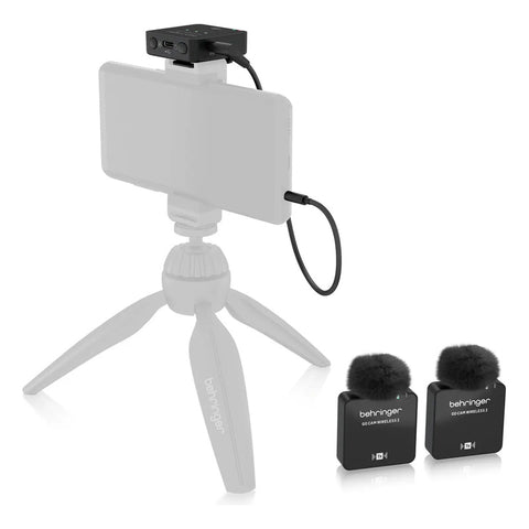 Micrófono De Clip Inalámbrico Behringer Go Cam Wireless Ii Color Negro