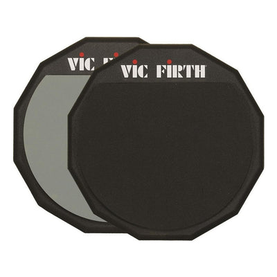 Practicador 6 Pulgadas Vic Firth Bateria Doble Cara Pad6d + Color Negro/gris