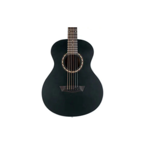 Guitarra Acústica Washburn Agm5bmk Travel Mini Tapa Abeto Color Negro