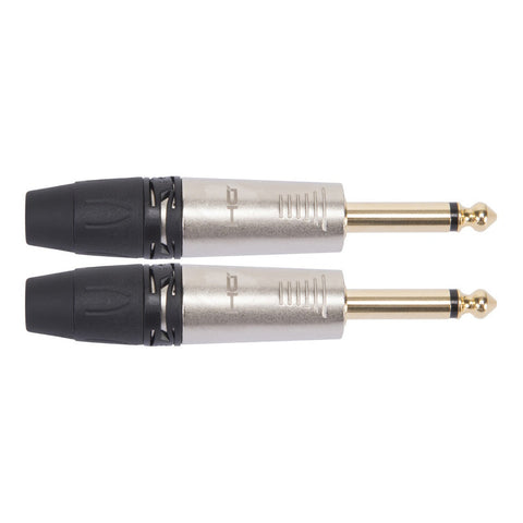 2 Conectores Jack Mono Profesionales 6.3 Mm Proel Dhj63mnk2