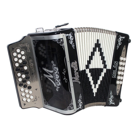 Acordeón Negro De 31 Botones Tono De Fa Moretti Milan Fbbeb