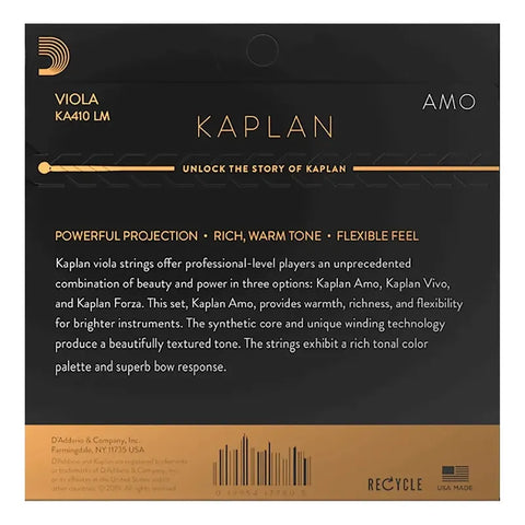 Cuerdas Para Viola 15 Pulgadas Kaplan D'addario Ka410 Lm