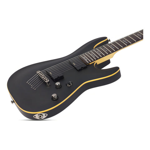 Guitarra Electrica Schecter Demon-7 Aged Black Satin Color Negro Orientación De La Mano Diestro
