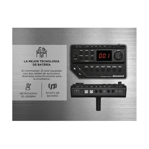 Batería Electrónica Carlsbro Mesh Csd25m + Accesorios Color Negro