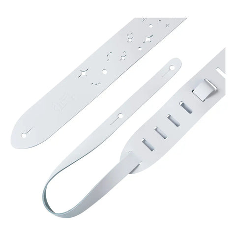 Tahali Levy's M12gsc Blanco Guitarra Y Bajo Cuero Ajustable 57cm