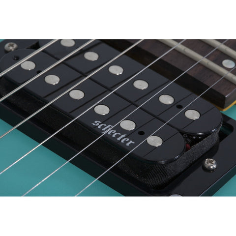 Guitarra Electrica Schecter C-6 Deluxe Satin Aqua Saq Diestro Satin Aqua Palo De Rosa