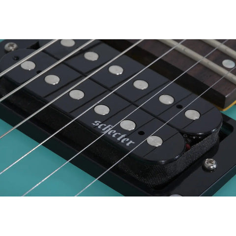 Guitarra Electrica Schecter C-6 Deluxe Satin Aqua Saq Diestro Satin Aqua Palo De Rosa