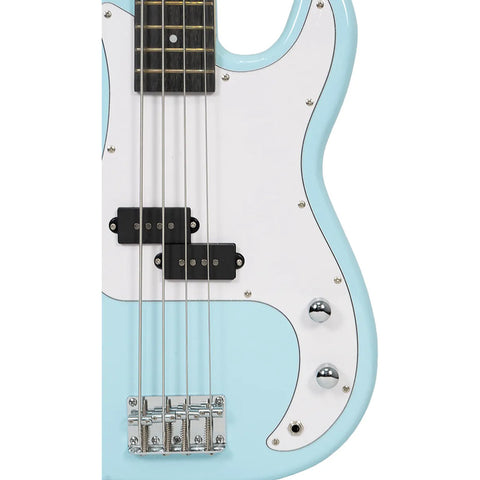 Bajo Mars Eléctrico Mod.   Bajo Pasivo P-bass Azul Pb-4 Diestro Azul Claro