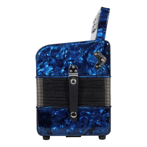 Acordeón Moretti Turin 12 Bajos 31 Botones Tono Sol Azul