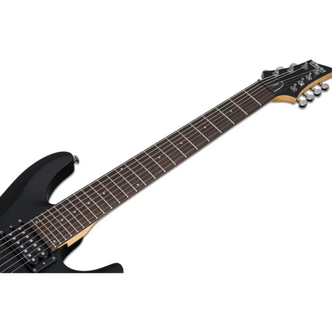 Guitarra Eléctrica Negro Satin 7 Cuerdas Schecter C7 Deluxe Diestro Gloss Black Palo De Rosa