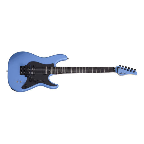 Guitarra Eléctrica Schecter Sun Valley Super Shredder De Caoba Riviera Blue Con Diapasón De Ébano