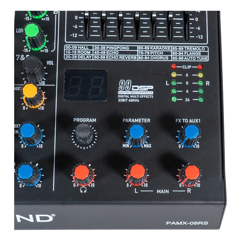 Mezcladora 8 Canales Con Efectos Prosound Pamx-08rs