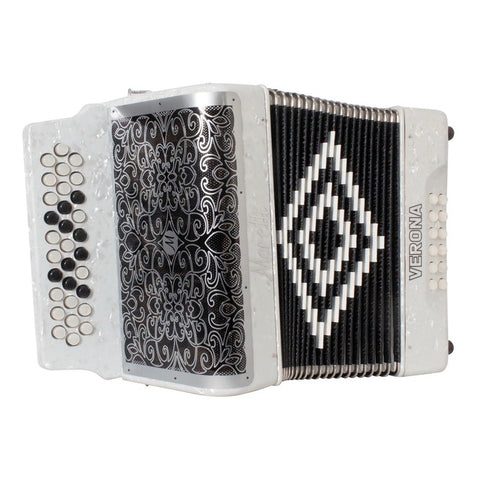Acordeón Blanco De 31 Botones Tono Fa Moretti Verona Fbbeb