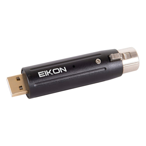 Interfaz De Audio Simple Xlr A Usb Eikon Ekusbx1 Negro