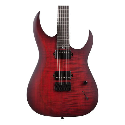 Guitarra Eléctrica Schecter Sunset-6 Extreme Scarlet Burst Color Marrón Material Del Diapasón Ébano Orientación De La Mano Diestro